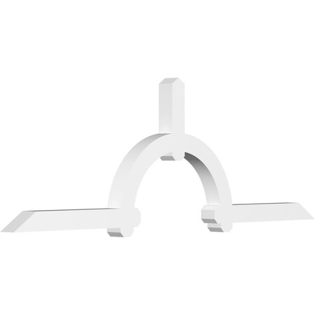 Ekena Millwork Ericson Architectural Grade PVC Gable Bracket, 96"W x 32"H x 4"D x 4"F, 8/12 Pitch GBP096X32X0404ERI00